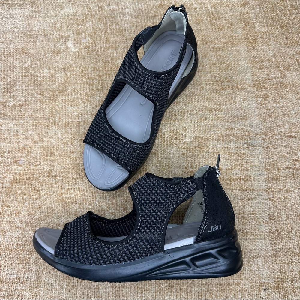 JBU By Jambu Margot Sport Sandals Black/Grey Women’s Size 6